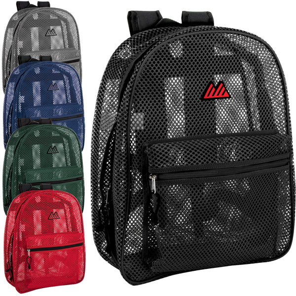 Mesh Backpack With Reinforced Strap