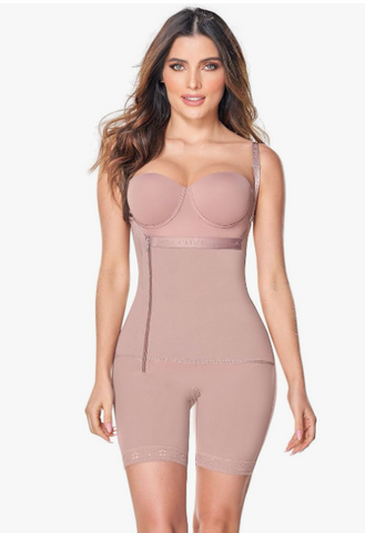 Ann Chery Shapewear Bodysuit for Women - Tummy Control, Waist Compression, and Lifting - Body Shaper Zipper Open Bust